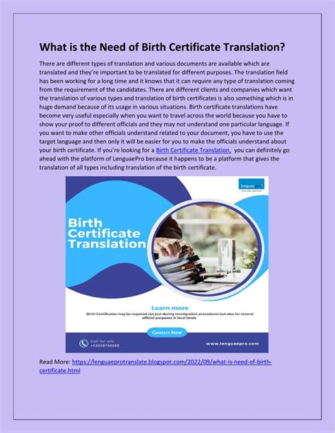 Ppt What Is The Need Of Birth Certificate Translation Powerpoint