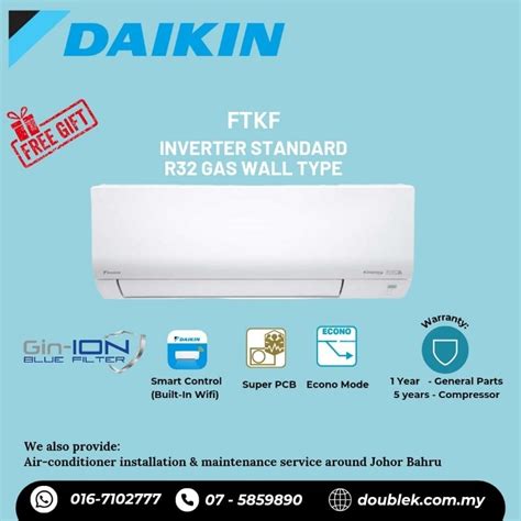 Daikin 1 0hp Standard Inverter R32 Air Conditioner Ftkf Series Build In