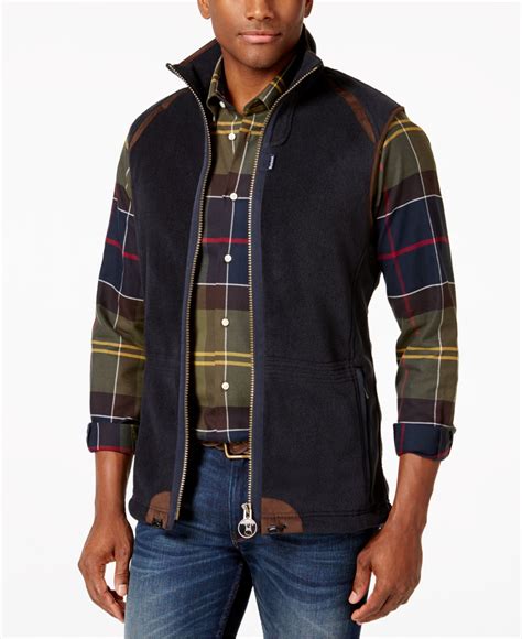 Lyst Barbour Langdale Gilet Fleece Vest In Blue For Men