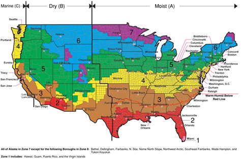 Map Of Usa Climate Zones - United States Map