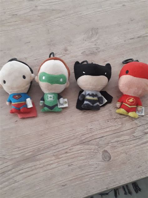 4 Mini Bonecos Liga da Justiça Dc Comics em Pelúcia Pelúcia Dc Comics