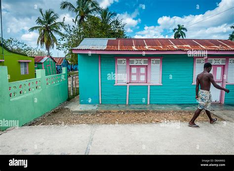 Local Villages Near Punta Cana Dominican Republic Caribbean Stock