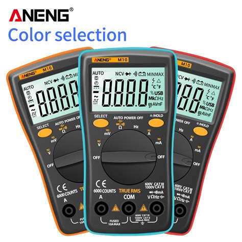 Aneng M Digital Multimeter Transistor Tester Analog Counts