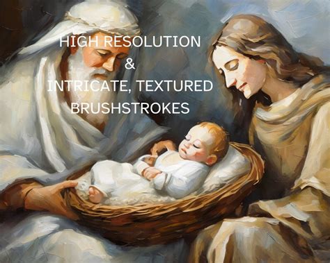 Jesus Christ Frame Tv Art Oil Painting Nativity Scene Frame Tv 4k Art