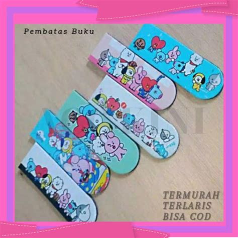 Jual Acckini Pembatas Buku Bookmark Sticky Note Magnet K Pop Bts Bt