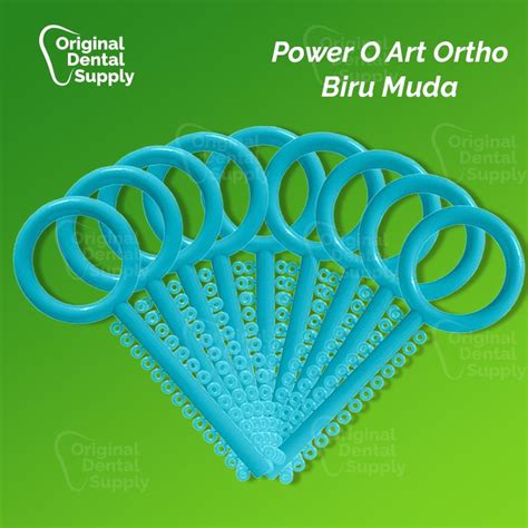 Jual Power O AO Biru Muda Isi 10 Stick Dental Karet Behel Gigi Art