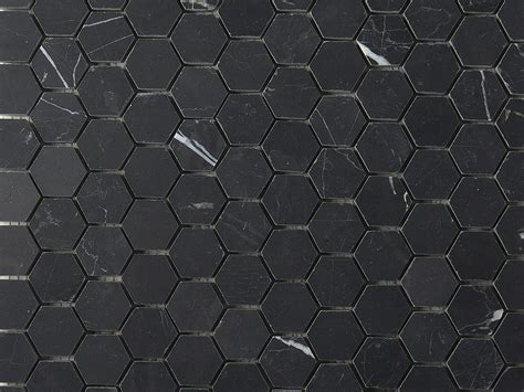 Nero Marquina Hexagon Mosaic Online Worldstone Solutions