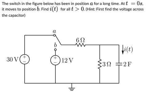 Solved The Switch In The Figure Below Has Been In Position A Chegg