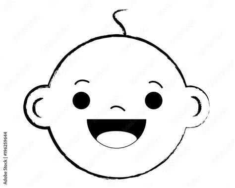 Baby Face Clip Art Black And White