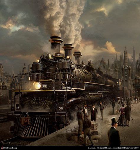 Steam Engine Goodness Train Art Steampunk Art Train