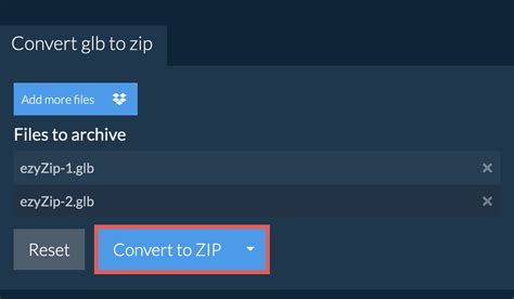 Convert GLB To ZIP Online Quick Secure FREE EzyZip