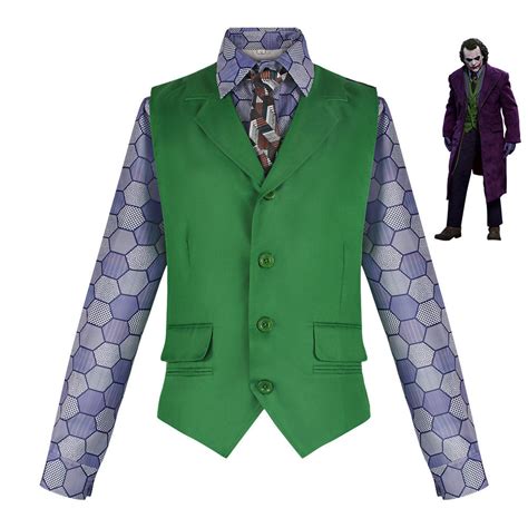 Fantasia De Cosplay De Halloween Batman The Dark Knight Heath Ledger Joker Performance De Palco