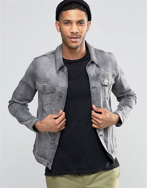 Image 1 Of Asos Denim Jacket In Skinny Fit In Grey Wash Asos Denim