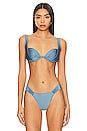 DEVON WINDSOR Cameron Bikini Top In Steel Blue REVOLVE