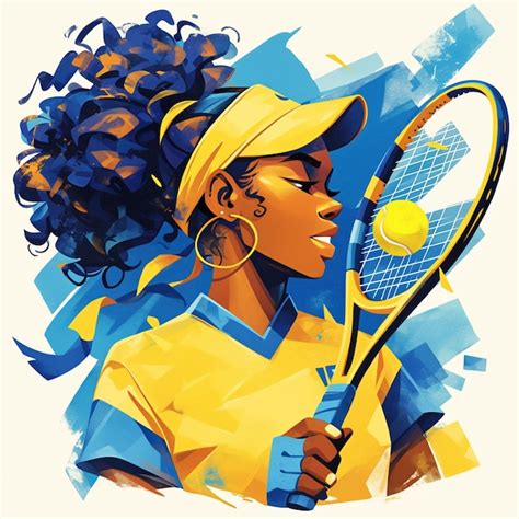 Una mujer swazi está jugando al tenis Vector Premium