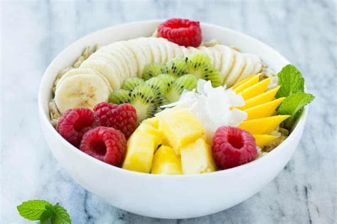 Fruit And Oatmeal Breakfast Bowl Dairy Free Recipe Oatmeal Recipe