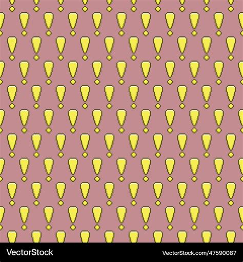 Pattern Of Yellow Exclamation Mark Royalty Free Vector Image