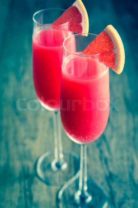 Two glasses of Mimosa cocktail | Stock image | Colourbox