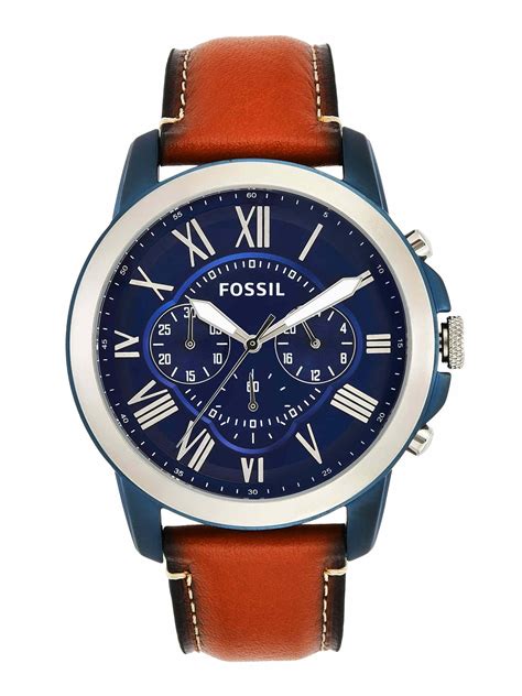 Fossil Fs Grant Brown Watch For Men Buy Fossil Fs Grant Brown