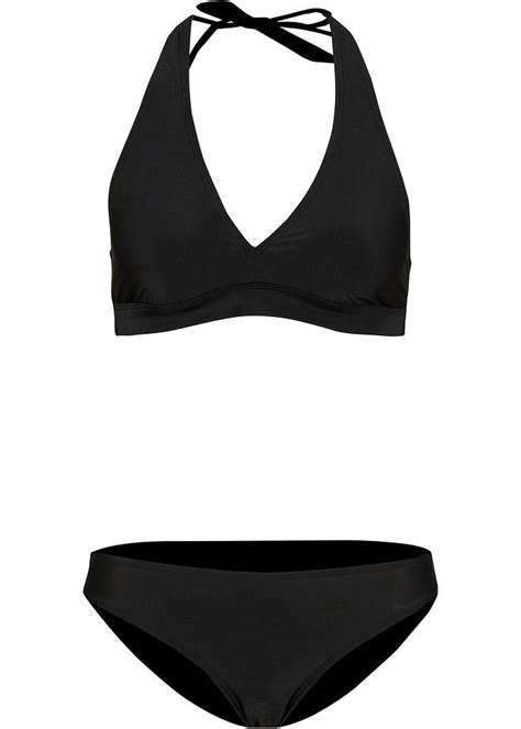 Attraktiver Neckholder Bikini In Triangel Form Schwarz Damen