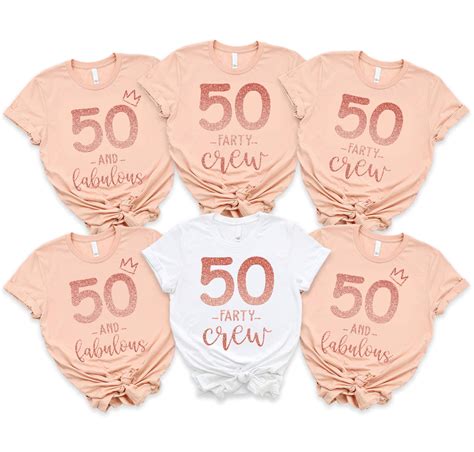 50 Crew Matching Shirt 50th Birthday T Birthday Party Etsy