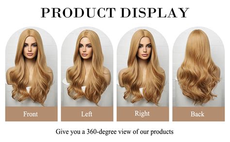 Amazon OUFEI Long Wavy Strawberry Blonde Wigs For Women Natural Synthetic Hair Heat