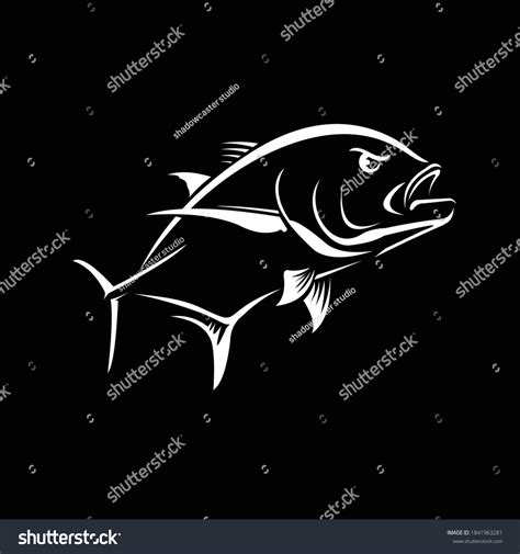 Giant Trevally Logo Decal Unique Fresh Stock Vector Royalty Free