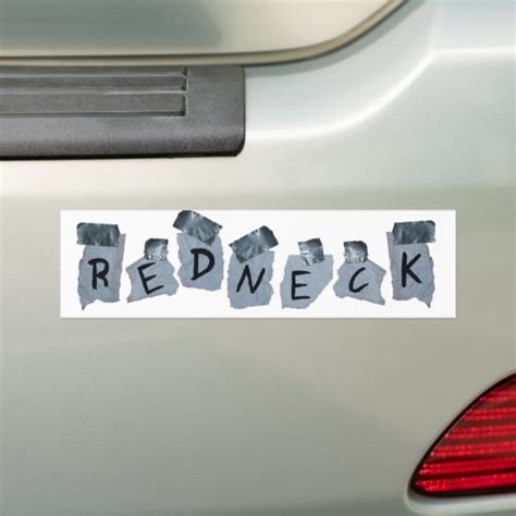 Duct Tape Redneck Sign Bumper Sticker Zazzle