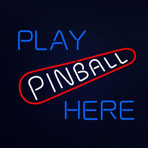 New Play Pinball Here Game Room Logo Neon Sign Neon Ledflex