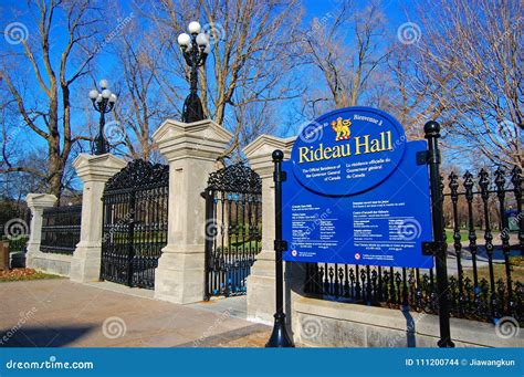 Rideau Hall in Ottawa, Canada Editorial Stock Image - Image of hill ...