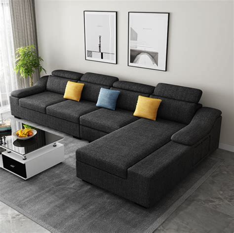 Source Modern Simple Design Large Size U Shaped Fabric Couch Living