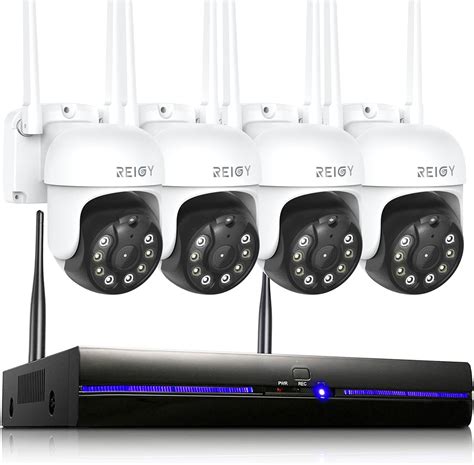 Reigy Kit Videosorveglianza Wi Fi Esterno Con Pt Videocamere Ip Mp