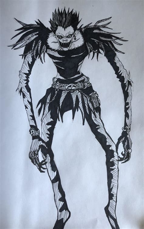 My drawing that I did a while back of Ryuk : r/deathnote