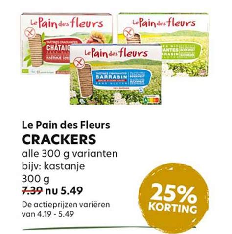 Le Pain Des Fleurs Crackers Aanbieding Bij Natuurwinkel Folders Nl