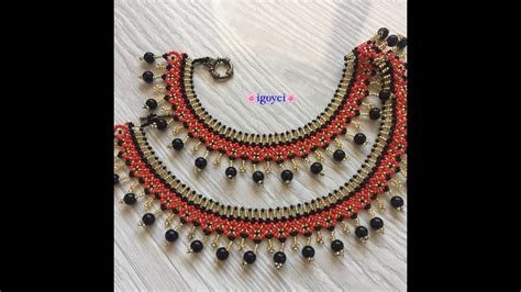 Nci Kristal Boncuklu K Kolye Yap M Pearl Crystal Necklace