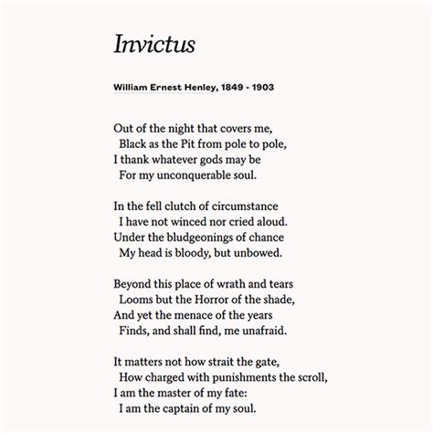 Invictus Poem Nelson Mandela