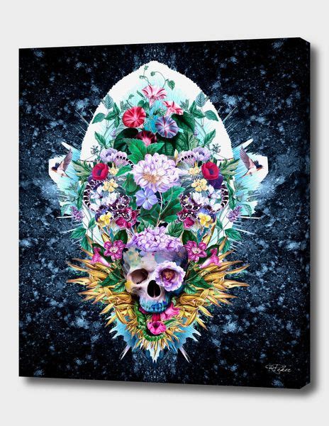 Skull Vivid Vi Canvas Print By Riza Peker Limited Edition From