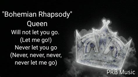 Bohemian Rhapsody Queen Lyrics Youtube