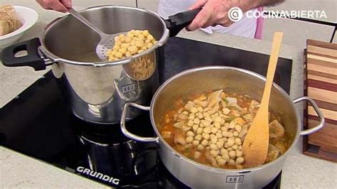 Callos con garbanzos Receta de Karlos Arguiñano en Cocina Abierta