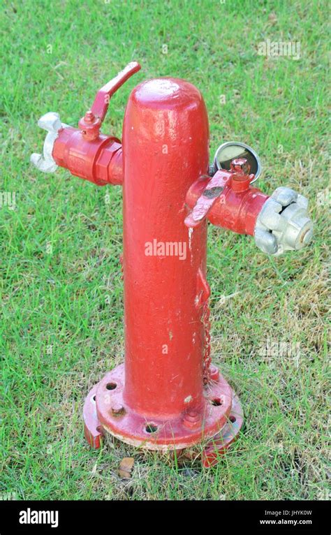 Red Retro Fire Hydrant Stock Photo Alamy