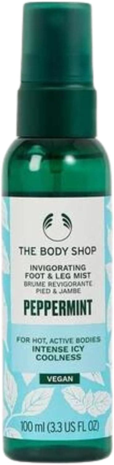 The Body Shop Peppermint 100ml Invigorating Foot And Leg Mist Spray Uk Beauty