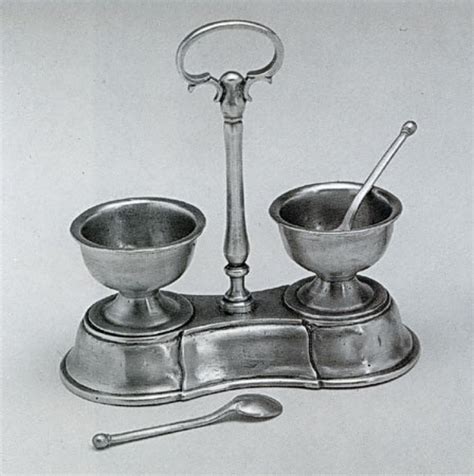 Pewter Salt And Pepper Set Italian Handmade Pewter Tableware