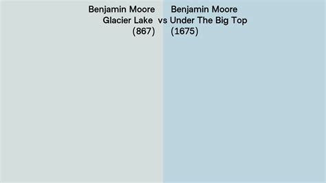 Benjamin Moore Glacier Lake Vs Under The Big Top Side By Side Comparison