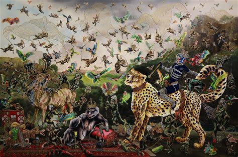 Raqib Shaw After George Stubbs Cheetah And Stag With Two Indians 2013