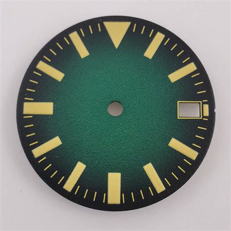 New Mm Green Luminous Sterile Watch Dial Fit Nh Nh Automatic