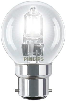 Philips 28 W Halogen EcoClassic B22 Bayonet Cap 230V P45 Golf Ball