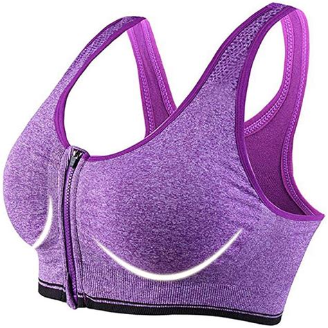 CVMFE Sujetador Deportivo Mujeres Con Cremallera Push Up Sport BHS