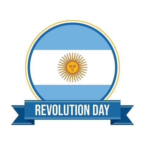 argentina revolution day badge  vector art  vecteezy
