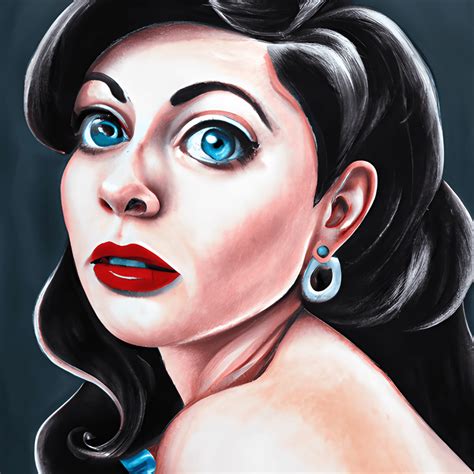 Glamorous Pinup Girl With Big Blue Eyes · Creative Fabrica