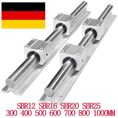 2 Pz SBR12 SBR16 SBR20 SBR25 20mm Binario Di Guida Lineare 300 400 500